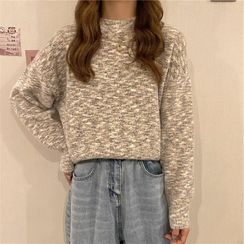 EROPIA - Long-Sleeve Melange Sweater EROPIA - Long-Sleeve Melange Sweater