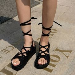 MERONGSHOP - Platform Gladiator Sandals MERONGSHOP - Platform Gladiator Sandals