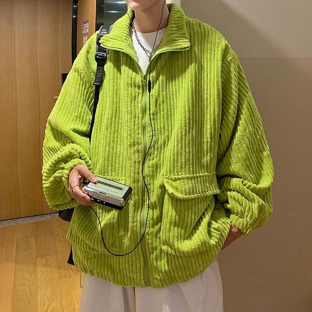 Mimiyox - Plain Corduroy Zip-Up Jacket | YesStyle