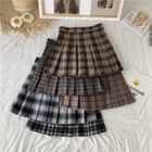 Mikiko - Plaid Pleated Mini Skirt