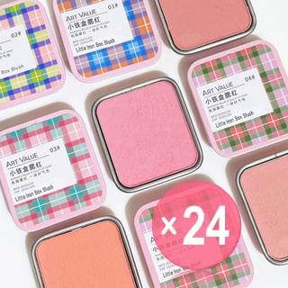 Art Value - Checkered Little Iron Box Blush - 4 Colors (x24) (Bulk Box)