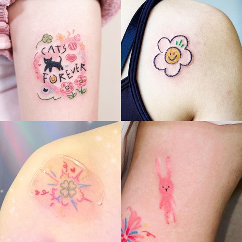 Forever Flower Tattoo Fake Flower Tattoo for Girl 