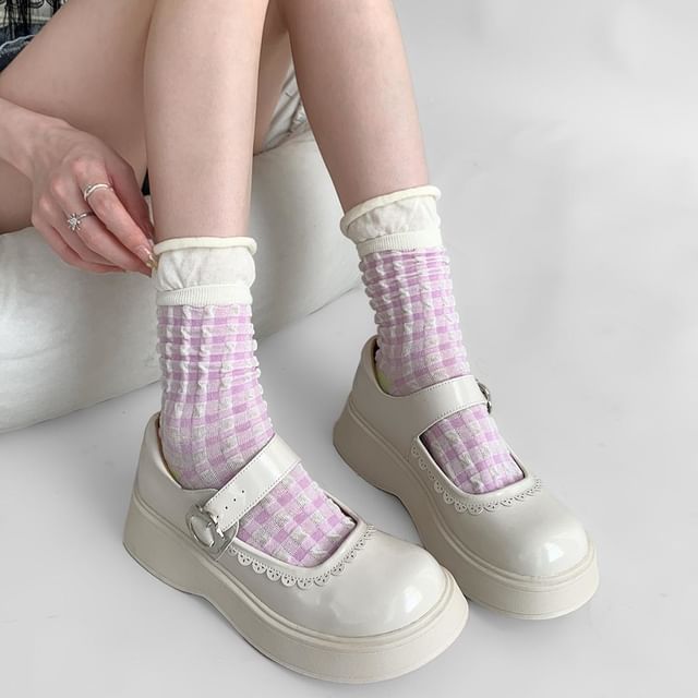 Desperim-Gingham Socks