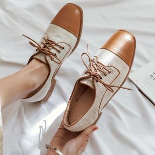 block heel lace up shoes