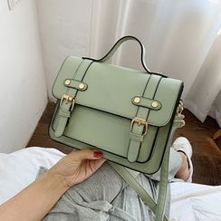 Sauledore - Faux Leather Satchel Sauledore - Faux Leather Satchel