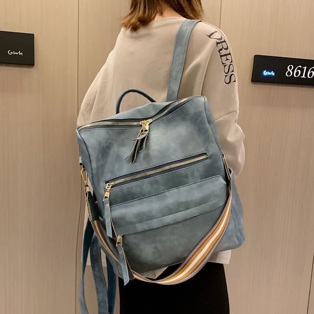 Musa Fiber Backpack MUSA - Convertible Faux Leather Backpack | YesStyle