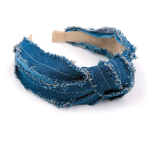 1pc New Denim Fabric Middle Knot Headband For Daily Wear, Travel Or  Vacation, Fashionable Hair Accessory | SHEIN