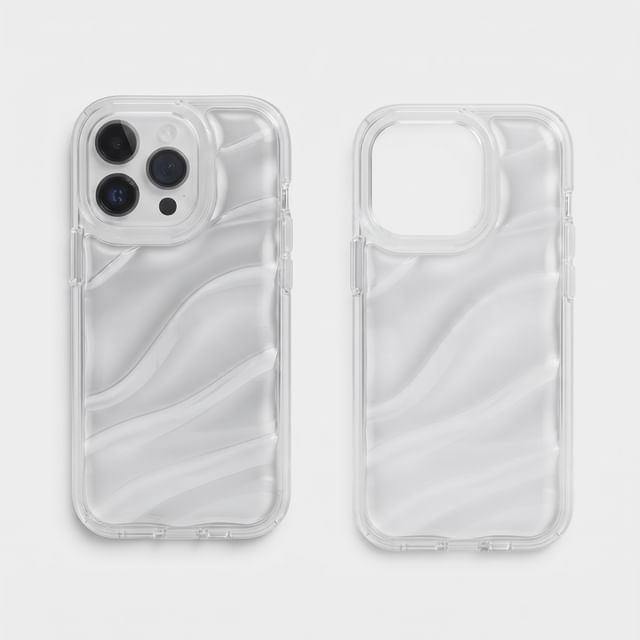 fairliea-Wavy Transparent Phone Case - iPhone 15 Pro Max 15 Pro 15 Plus 15 14 Pro Max 14 Pro 14 Max 14