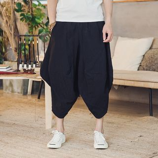 Aozora - Cropped Harem Pants | YesStyle