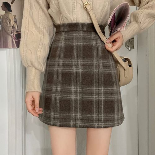 Plaid mini shop skirt quality