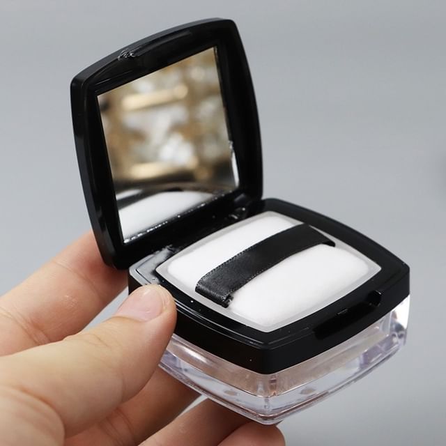Miumi-Set Mirror Makeup Powder Container Powder Puff
