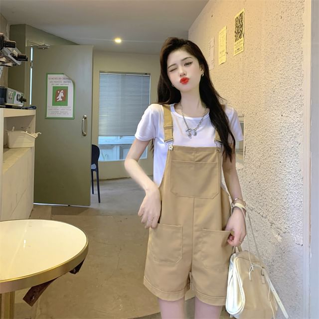 Sienne-Plain Denim Wide Leg Jumper Shorts