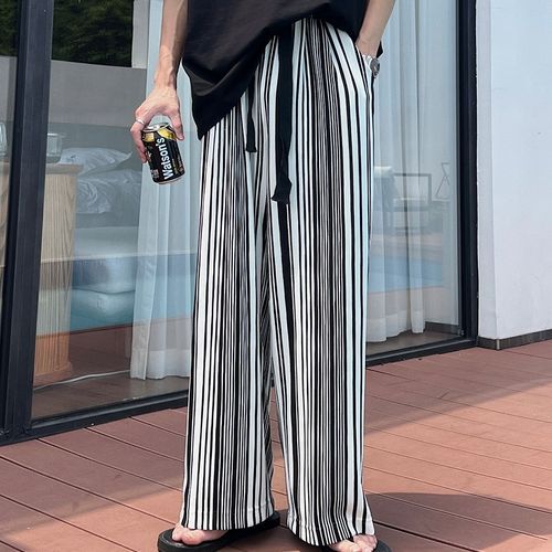 Mid Rise Striped Pant