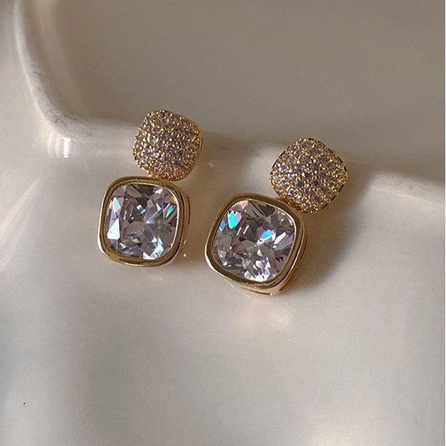 Panda Dama-Rhinestone Alloy Dangle Earring