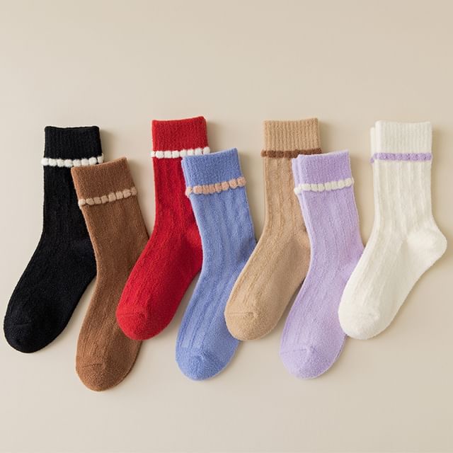 Gentiana-Two Tone Short Socks