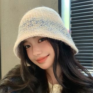 Hatrix-Melange Knit Bucket Hat