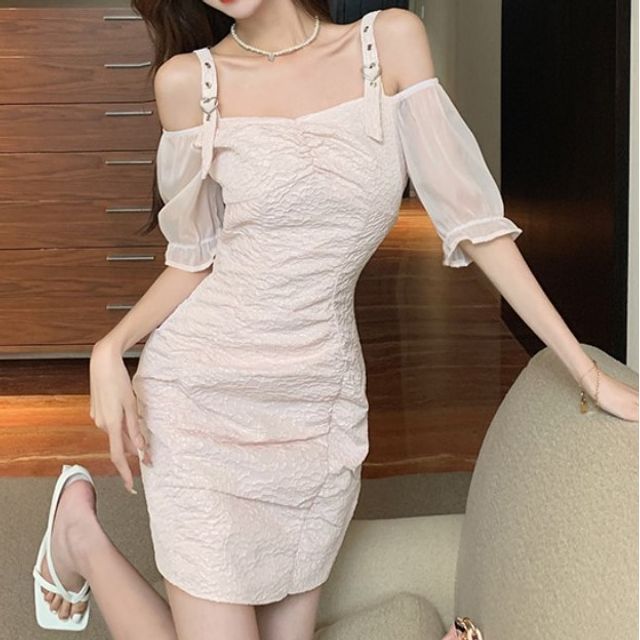 red mini strapless dress Ocane Vtements