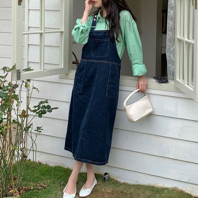 denim midi dungaree dress 28 Best Denim dungaree dress ideas