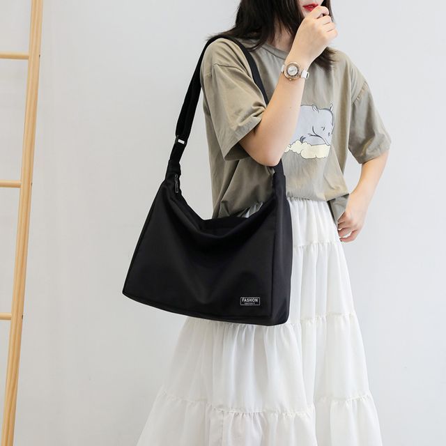 BAGuette Canvas Zip Messenger Bag YesStyle