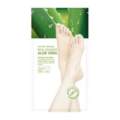 NATURE REPUBLIC - Real Squeeze Aloe Vera Peeling Foot Mask 1pair NATURE REPUBLIC - Real Squeeze Aloe Vera Peeling Foot Mask 1pair