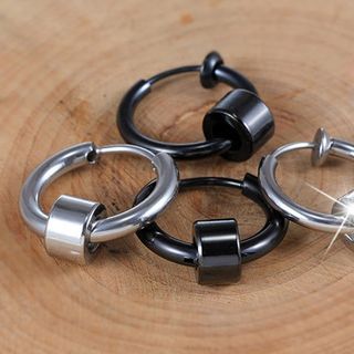 Prushia-Plain Hoop Earring Clip-On Earring