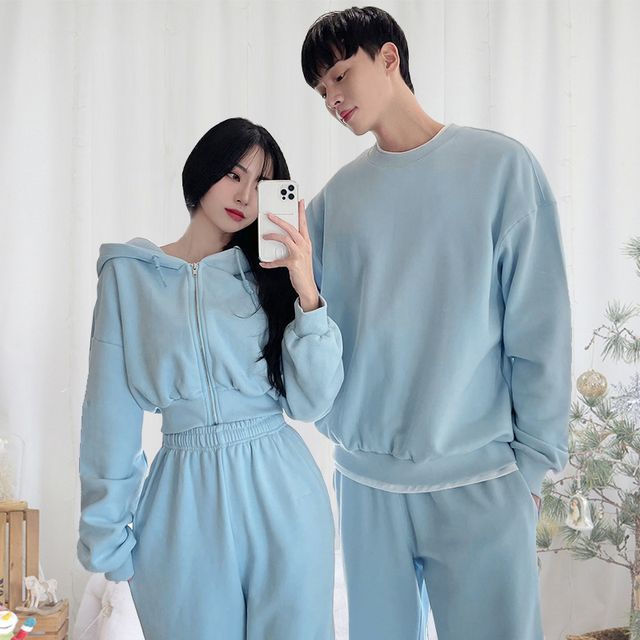 NoonSun - Couple Matching Sweatshirt / Hoodie / Sweatpants / Set | YesStyle