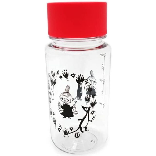 Kamio Japan MOOMIN Plastic Clear Water Bottle 380ml (Wreath) YesStyle