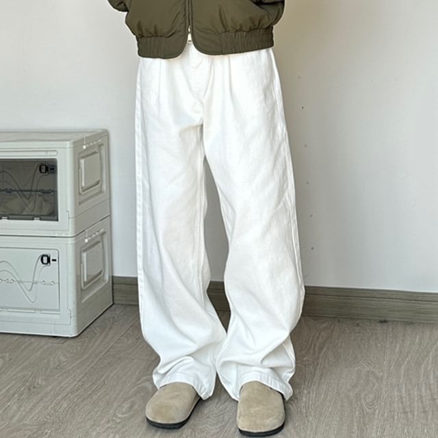 GRAYCIOUS-High Waist Plain Wide Leg Pants
