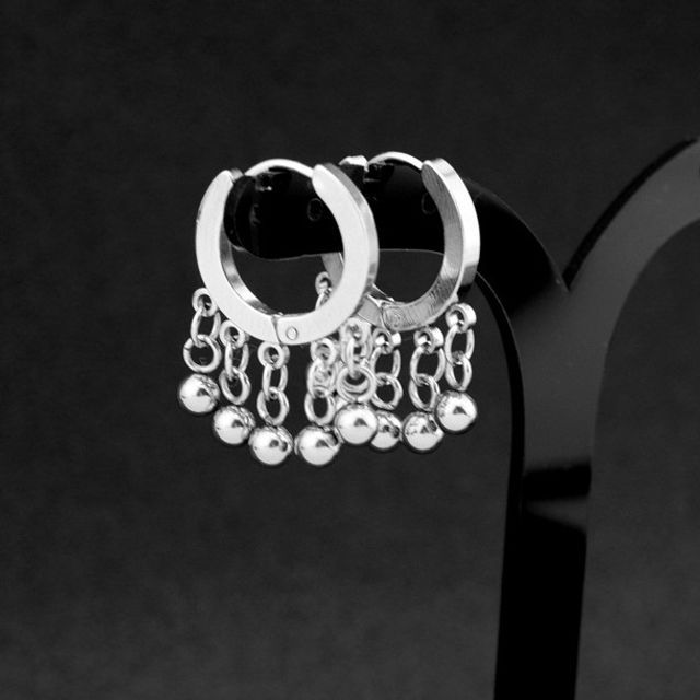 Juanitro-Little Ball Huggie Drop Earring