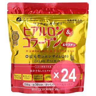 FINE JAPAN - Hyaluron & Collagen + Ubiquinol Q10 Powder Refill (x24) (Bulk Box)