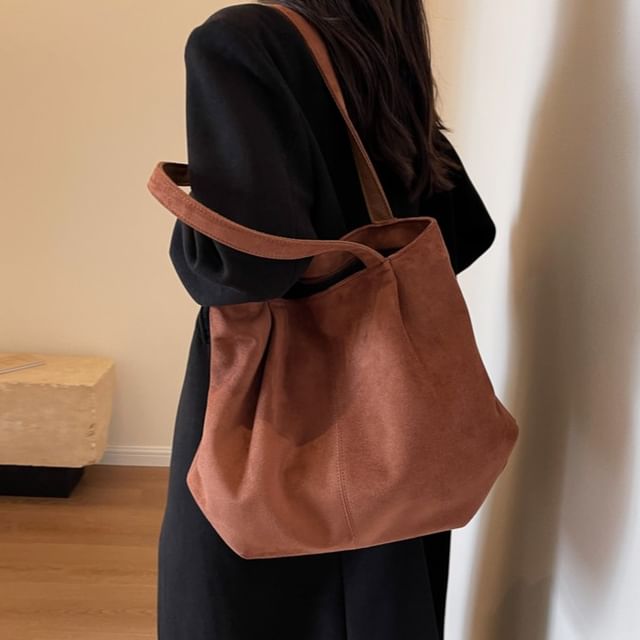 KOCORE-Faux Suede Tote Bag