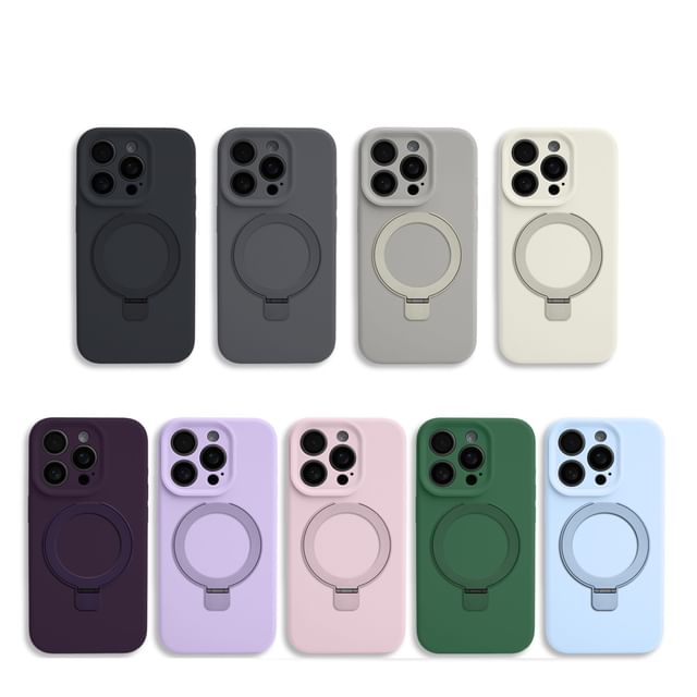 Phone in the Shell-Plain Stand Magnetic Compatible with MagSafe Phone Case - iPhone 16 Pro Max 16 Pro 16 Plus 16 15 Pro Max 15 Pro 15 Plus 15 14 Pro Max 14 Pro 14 Plus 14 13 Pro Max 13 Pro 13 13 Mini