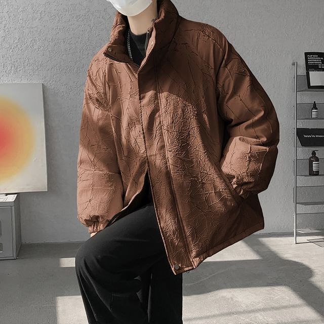 Freehop-Long Sleeve Stand Collar Oversize Puffer Jacket