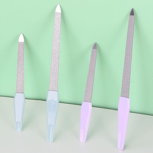 Nail Files for Natural Nails (6 Pack) Metal Nail File 5.5 Stainless Steel  Thin Durable Nail Filer with Curved Sharp Pointed Tip Double Sided Manicure  Pedicure Toenails Tools