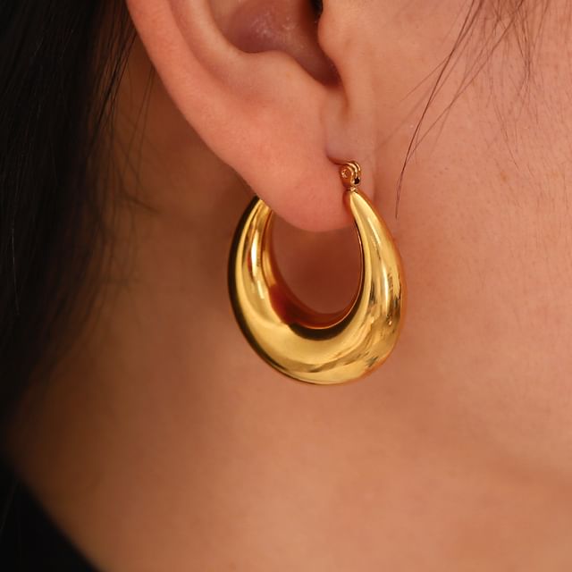 Rosesand-Chunky Hoop Earring