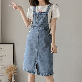 denim dungaree dress knee length Midi Dungaree Dress Uk Top Denim Dungaree Dress Knee Length Online Womens Dungaree