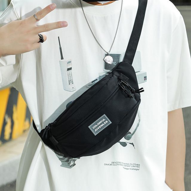 SUNMAN - Multi-Pocket Nylon Belt Bag