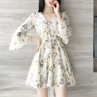 floral chiffon dress