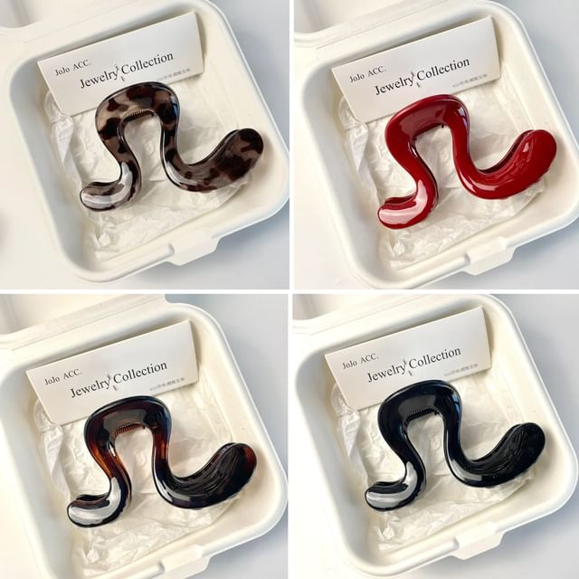 Vaje-Wavy Resin Hair Claw Clip