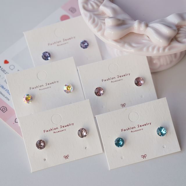 Dashiro-Rhinestone Stud Earring