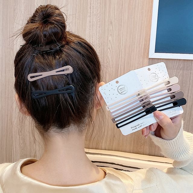 Miss Floral-Plain Hair Clip Set
