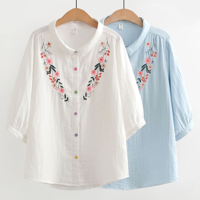 Women Mock Neck Long Sleeve T-Shirts Vintage Floral