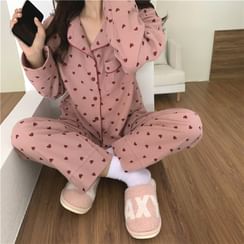 Tanee - Heart Print Pajama Set