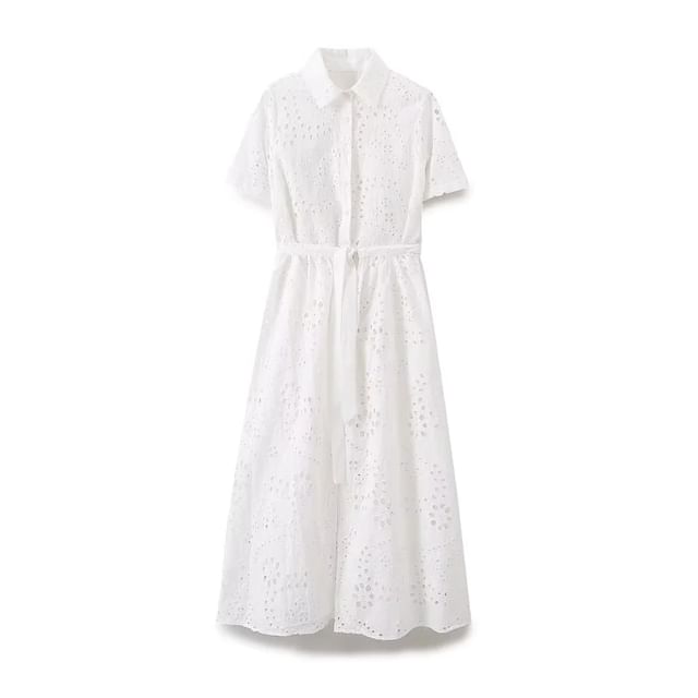 sachin and babi light blue dress Shoshanna Eyelet-Embroidered Cover-Up Shirtdress