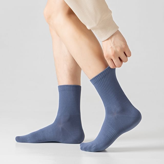 Gentiana-Plain Crew Socks