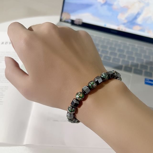 Lilafey-Hematite Beaded Bracelet