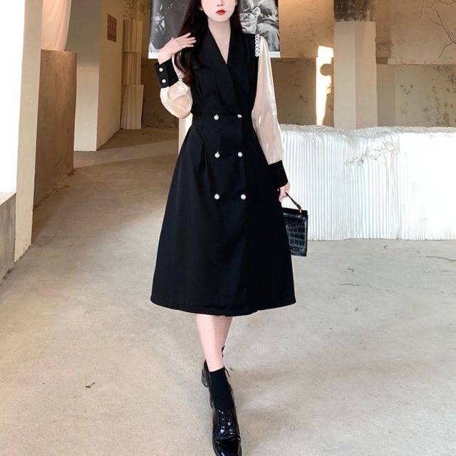 knee length dresses for ladies Caribbean Queen Mesh Coat with Vintage Floral Embroidery