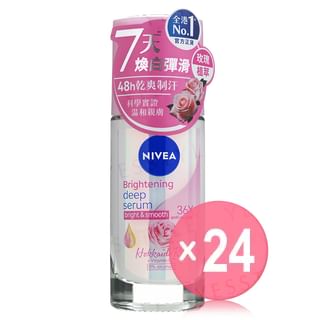 NIVEA - Brightening Deep Serum Hokkaido Rose + Vitamin C Deodorant Roll On (x24) (Bulk Box)