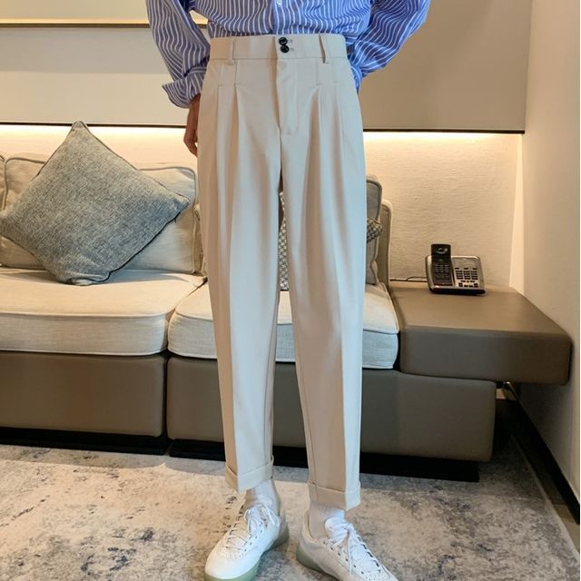 VEAZ-High-Waist Cropped Dress Pants