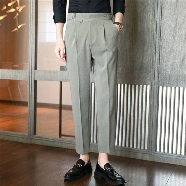 Deepwood - Cropped Straight Leg Dress Pants | YesStyle